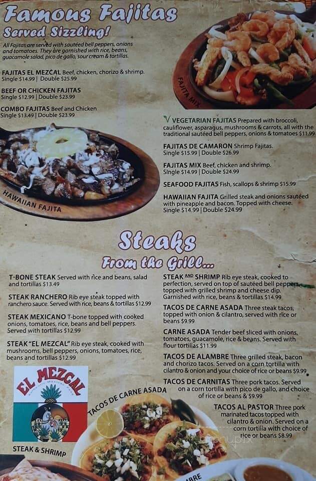 El Mezcal Restaurant - Godfrey, IL menu_pic