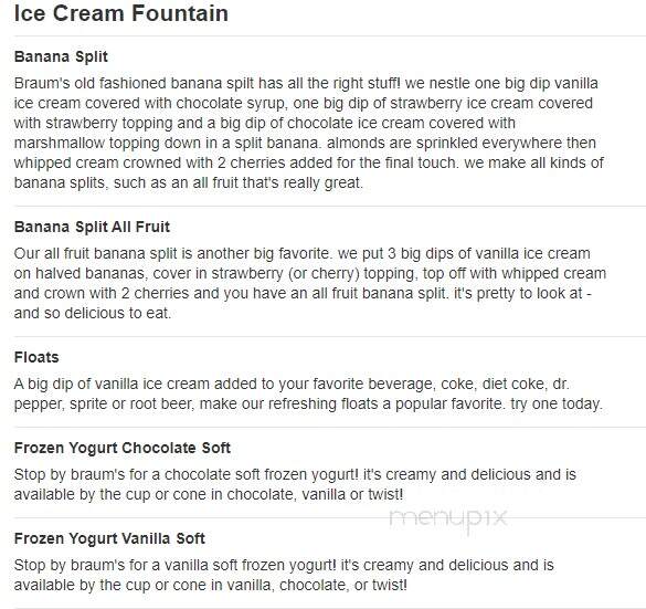 Braum's Ice Cream & Dairy - Newton, KS menu_pic