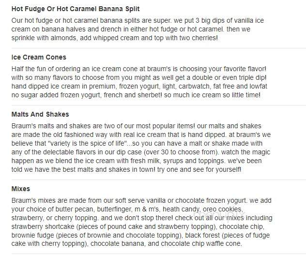 Braum's Ice Cream & Dairy - Newton, KS menu_pic