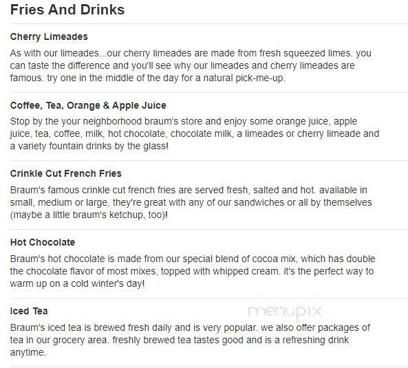 Braum's Ice Cream & Dairy - Newton, KS menu_pic
