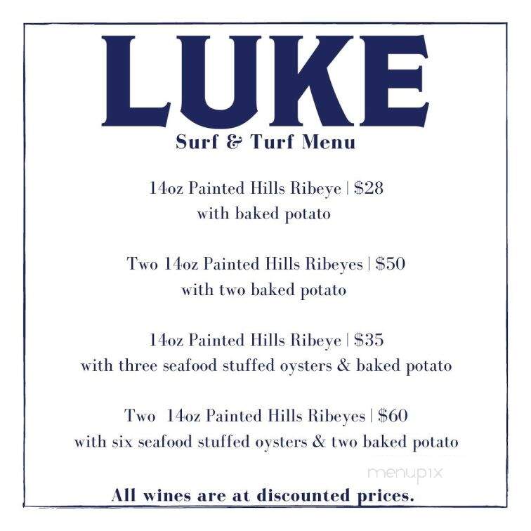 Luke Restaurant - New Orleans, LA menu_pic