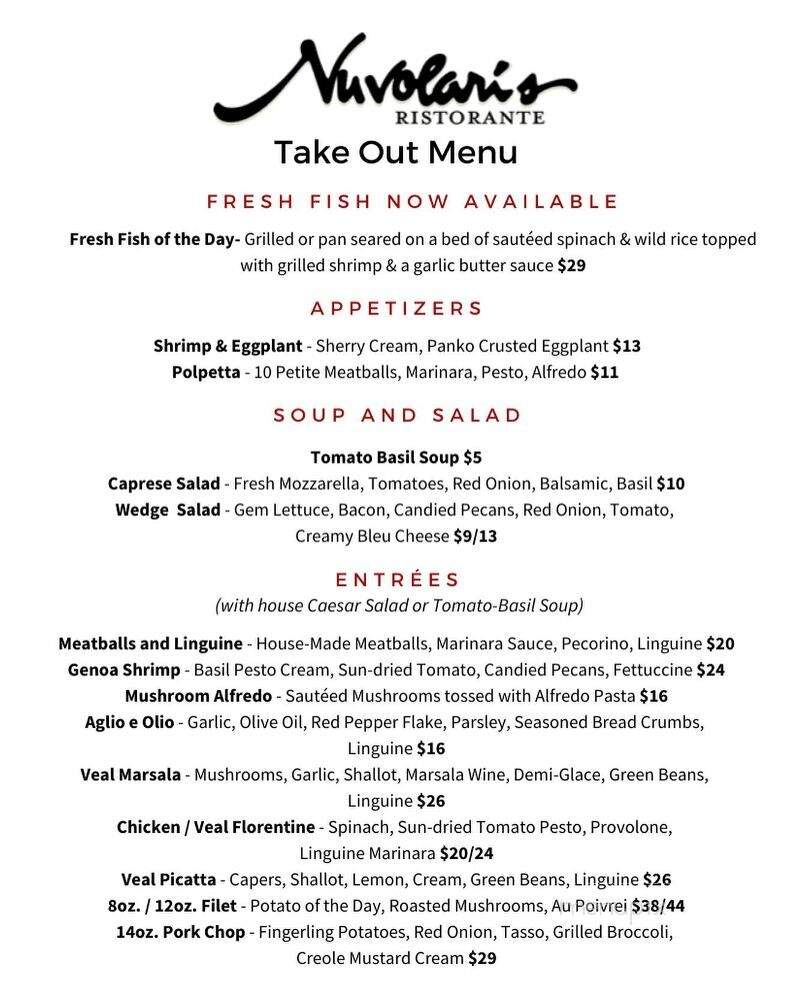 Nuvolari's - Mandeville, LA menu_pic
