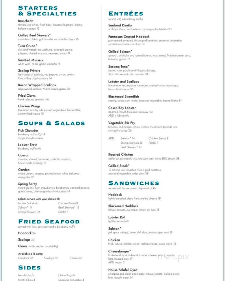 Dolphin Restaurant - Harpswell, ME menu_pic