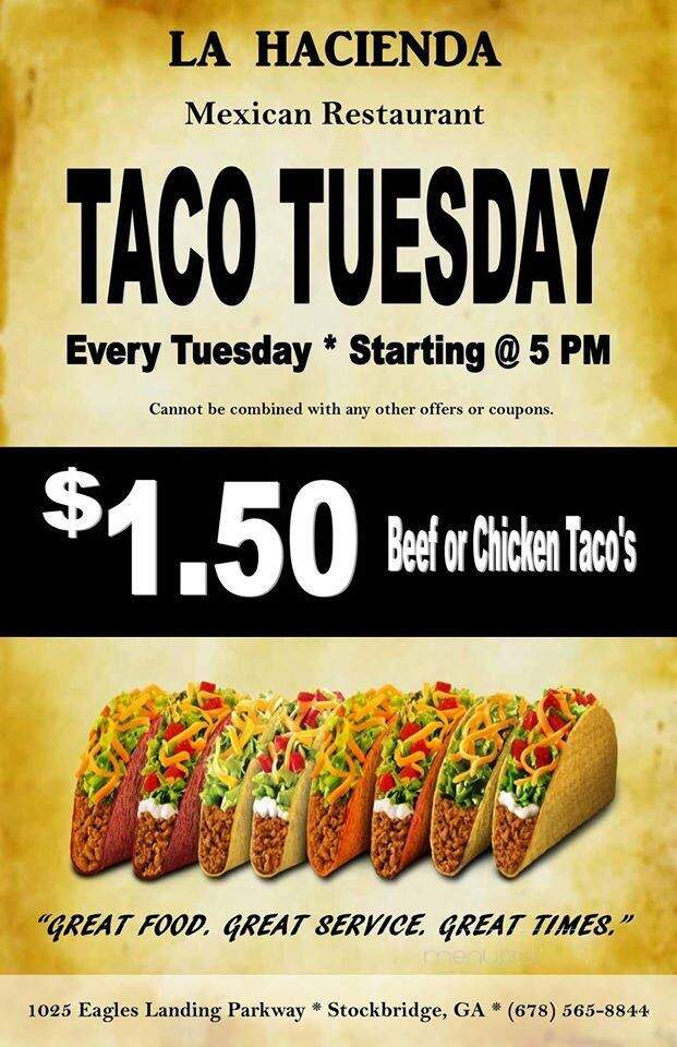 La Hacienda Mexican Restaurant - Stockbridge, GA menu_pic