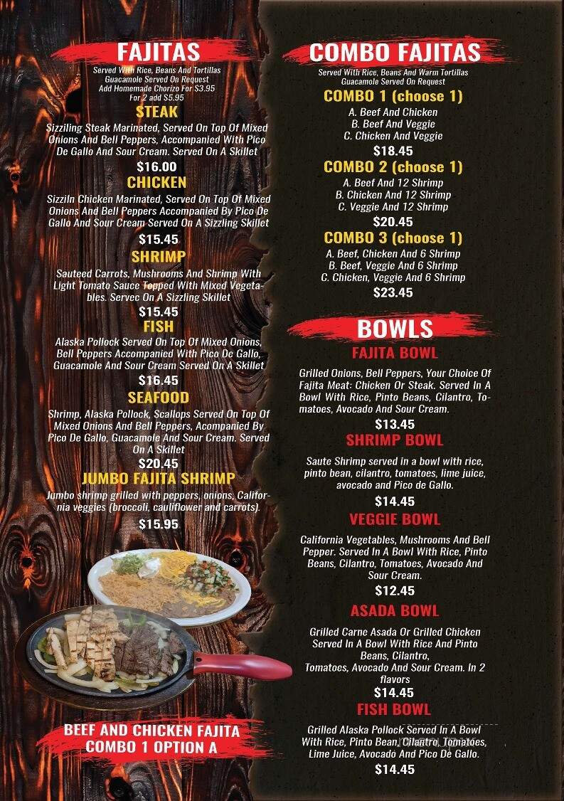 Fiesta Mexicana - Rochester, MN menu_pic