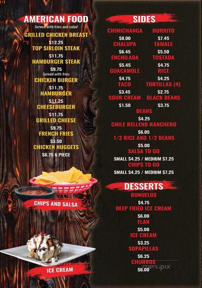 Fiesta Mexicana - Rochester, MN menu_pic