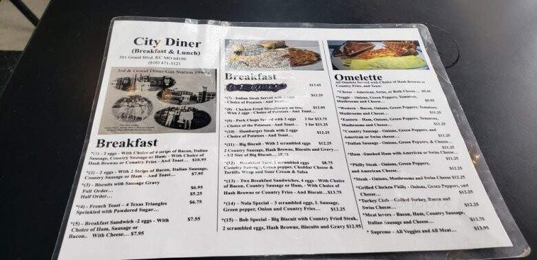 City Diner - Kansas City, MO menu_pic