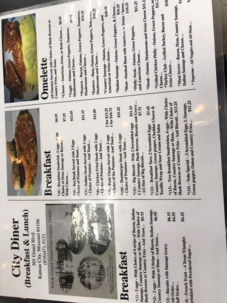 City Diner - Kansas City, MO menu_pic