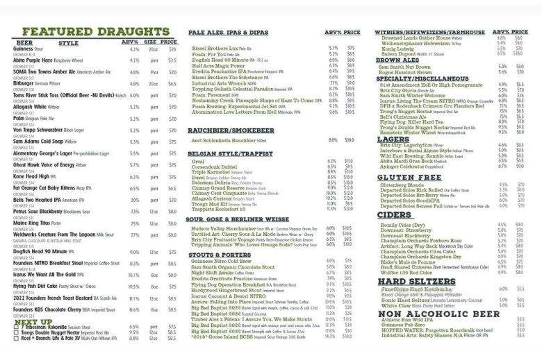 Cloverleaf Tavern - Caldwell, NJ menu_pic