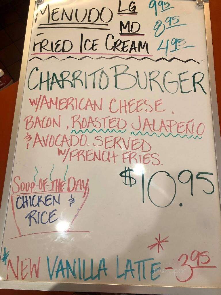 El Charrito Inc - Gallup, NM menu_pic