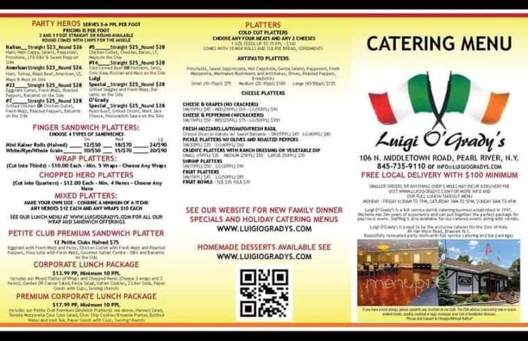 Luigi O'Grady's Delicatessen - Pearl River, NY menu_pic