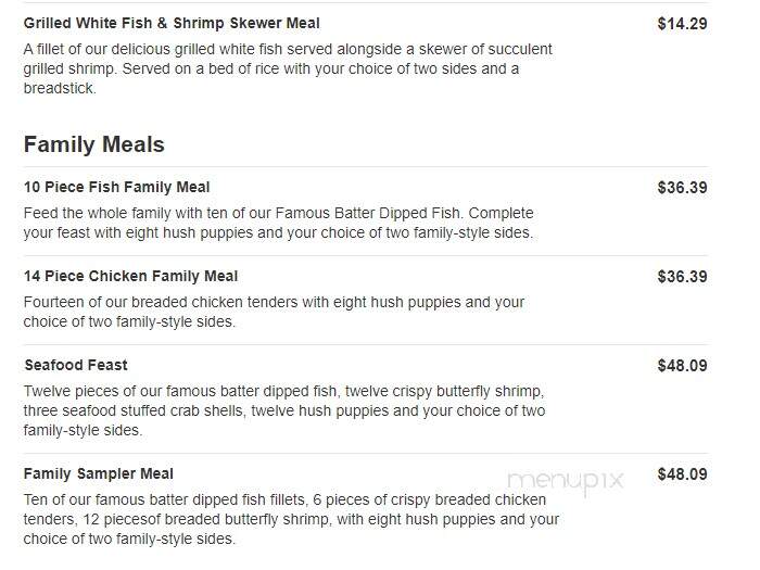 Captain D's Seafood - Crossville, TN menu_pic