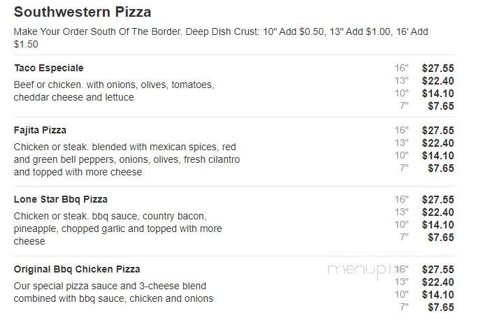 Pizza Inn - Tazewell, TN menu_pic