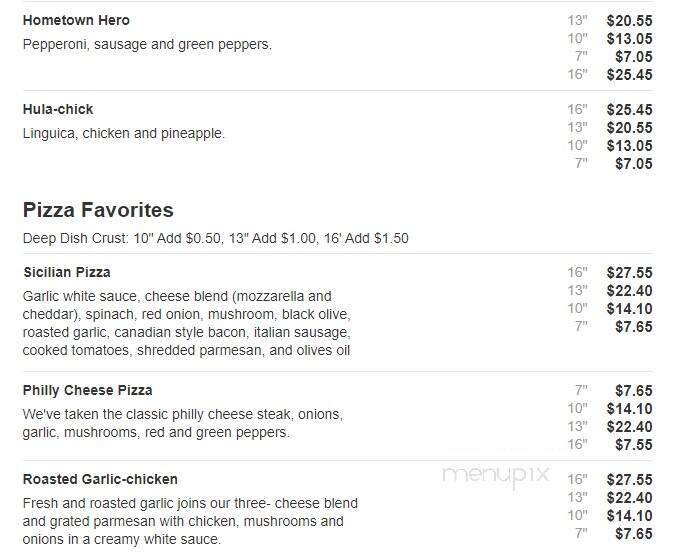 Pizza Inn - Tazewell, TN menu_pic
