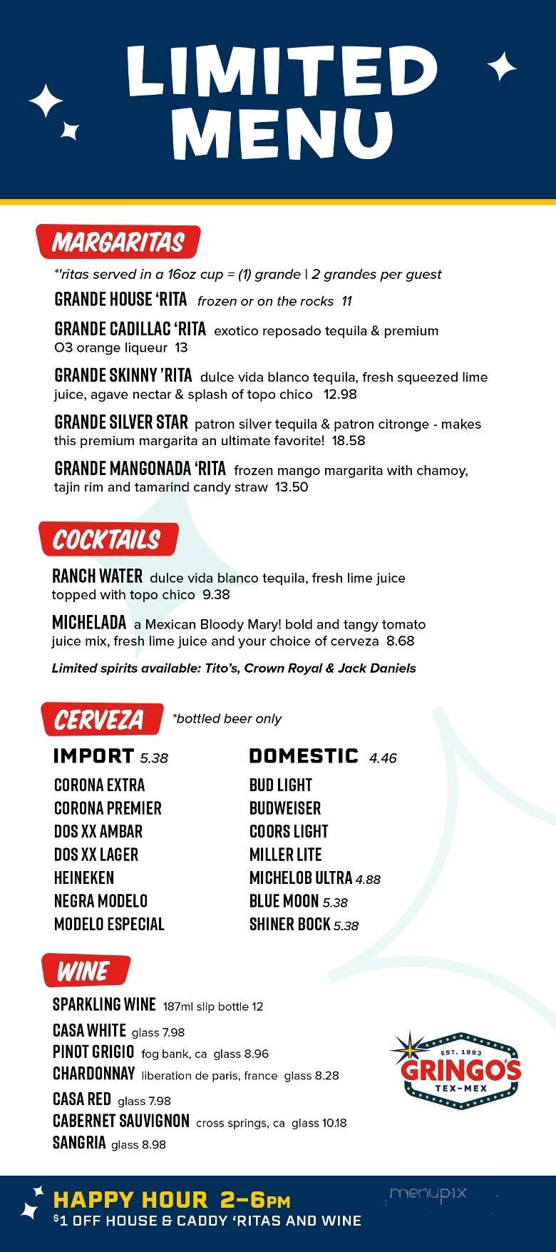 Gringos Mexican Kitchen - Pearland, TX menu_pic