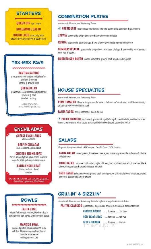 Gringos Mexican Kitchen - Pearland, TX menu_pic
