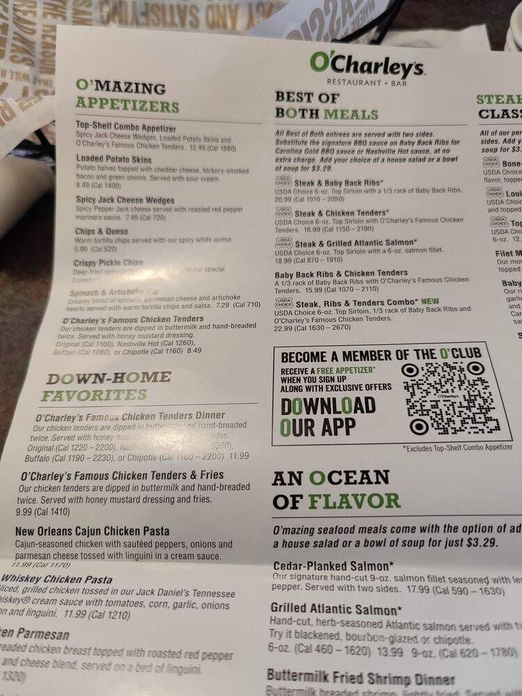 O'Charley's - Glen Allen, VA menu_pic