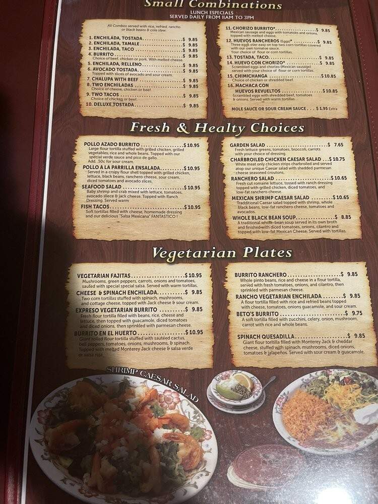Rancho Chico - Spokane, WA menu_pic