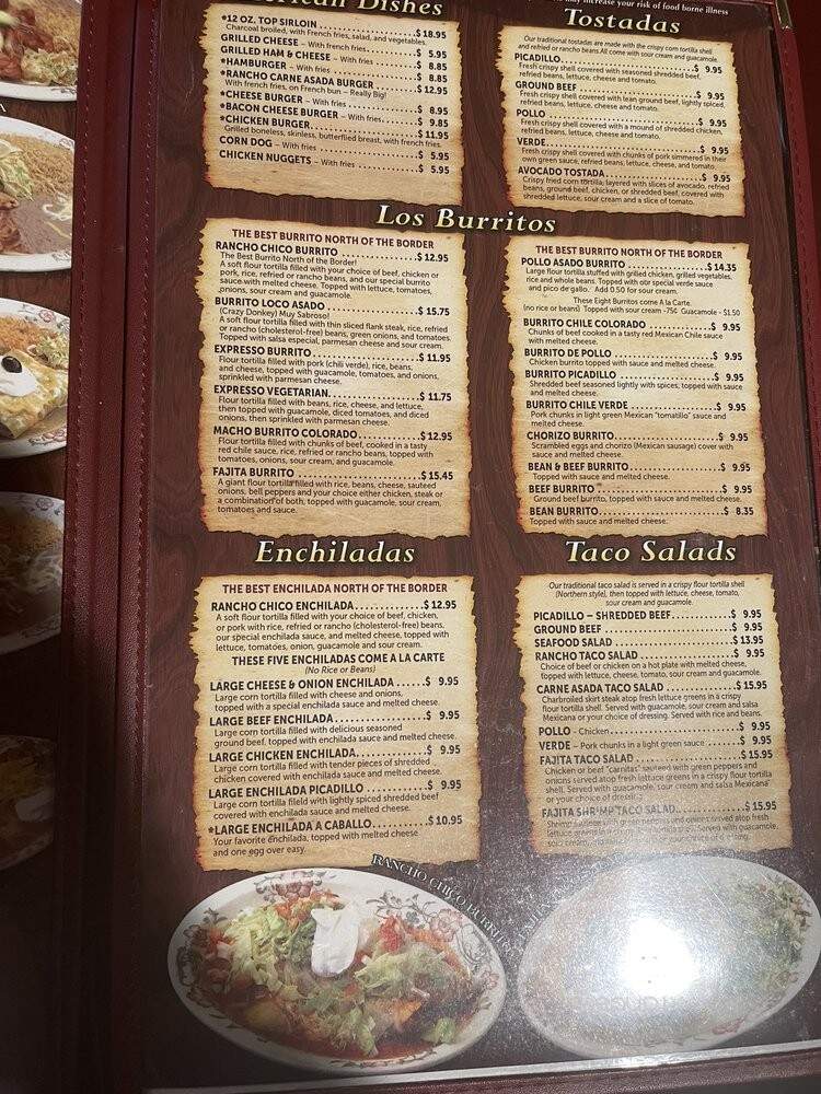 Rancho Chico - Spokane, WA menu_pic