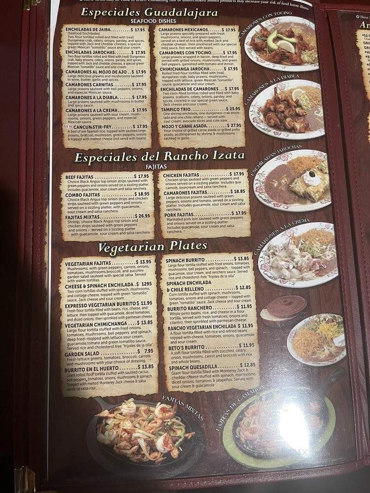 Rancho Chico - Spokane, WA menu_pic