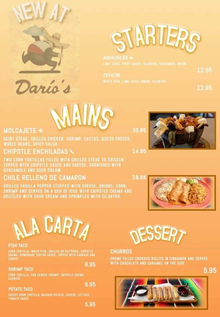 Dario's Mexican Restaurant - Newhall, CA menu_pic