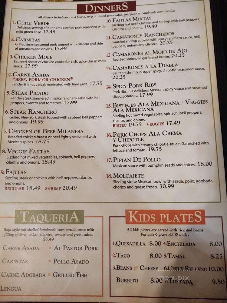 Chapala Cafe - Eureka, CA menu_pic