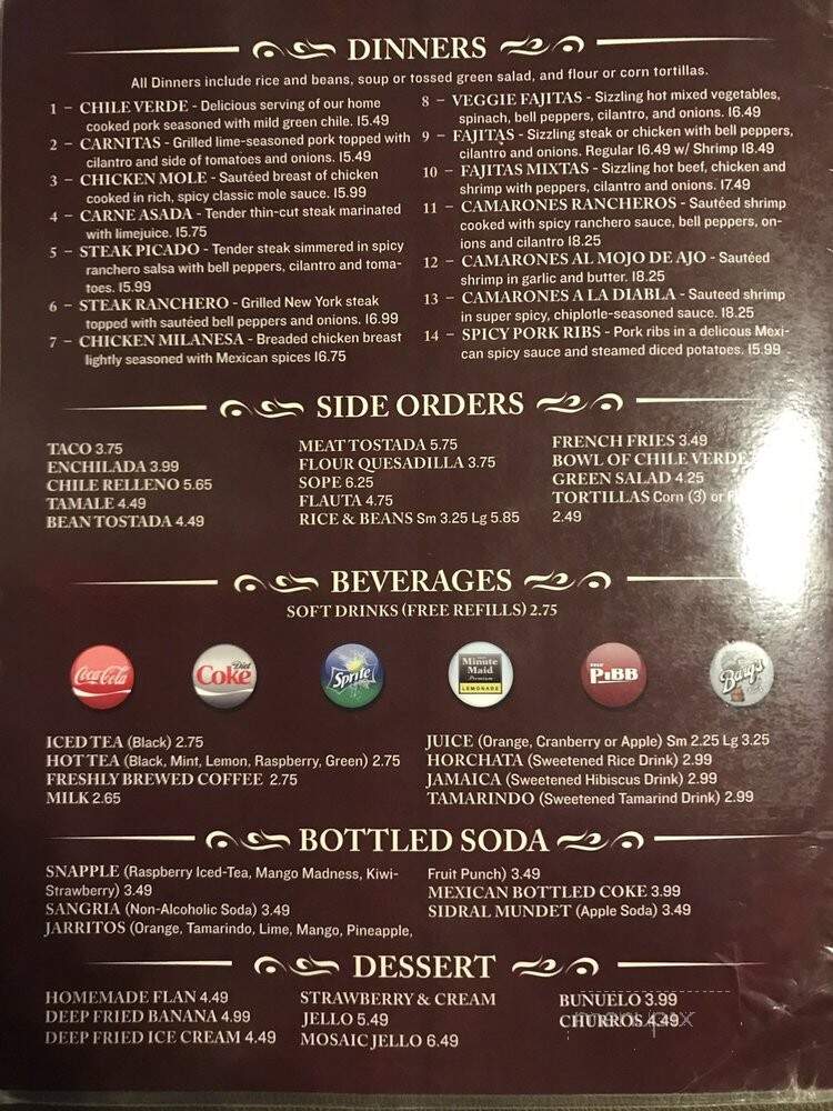Chapala Cafe - Eureka, CA menu_pic