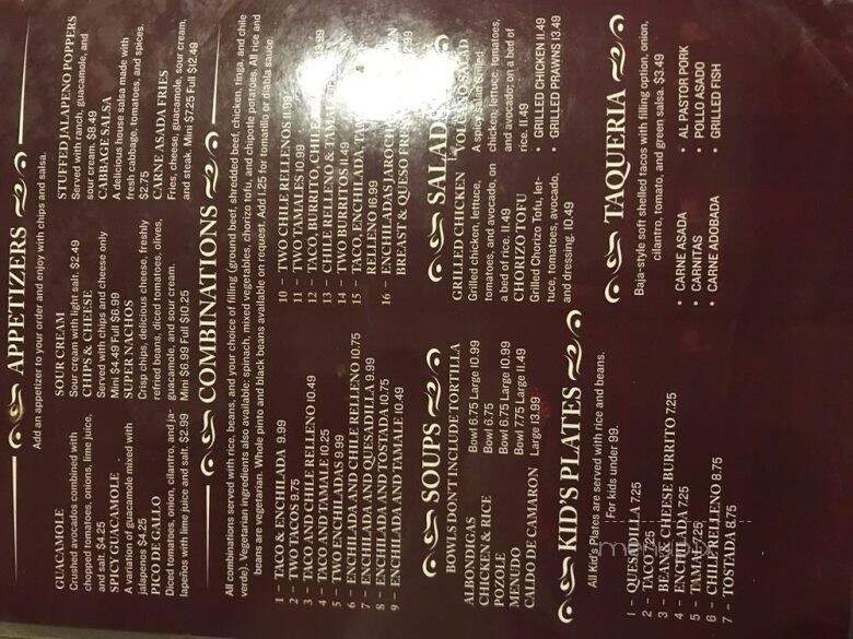 Chapala Cafe - Eureka, CA menu_pic