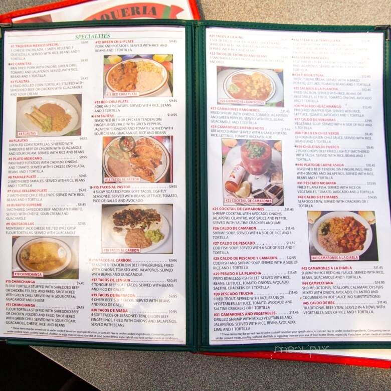 Taqueira Mexico - Rocky Ford, CO menu_pic