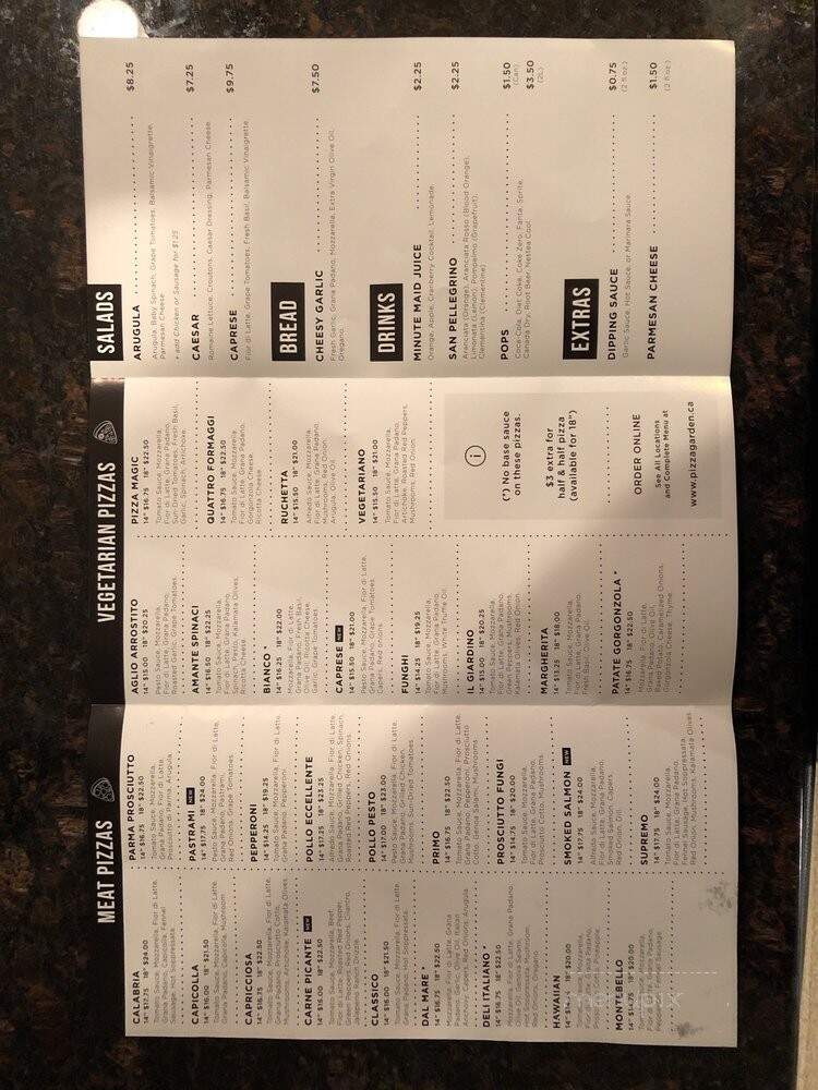 Pizza Garden - New Westminster, BC menu_pic