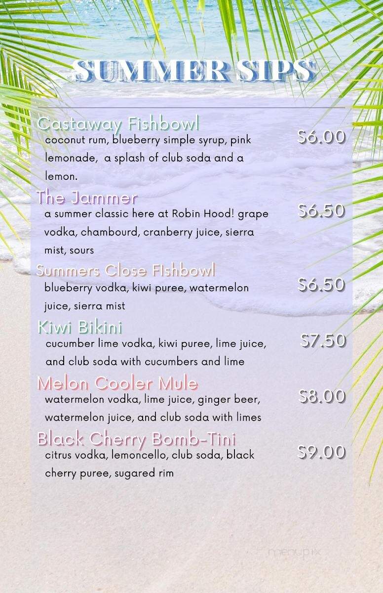 Robin Hood Brewing - Bellefonte, PA menu_pic