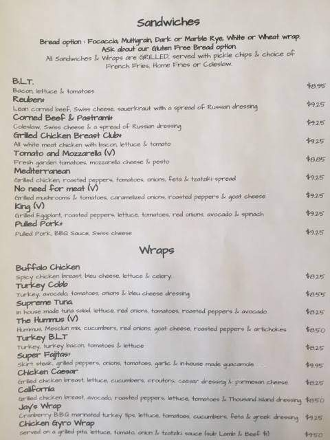 Early Harvest Diner - Wakefield, MA menu_pic