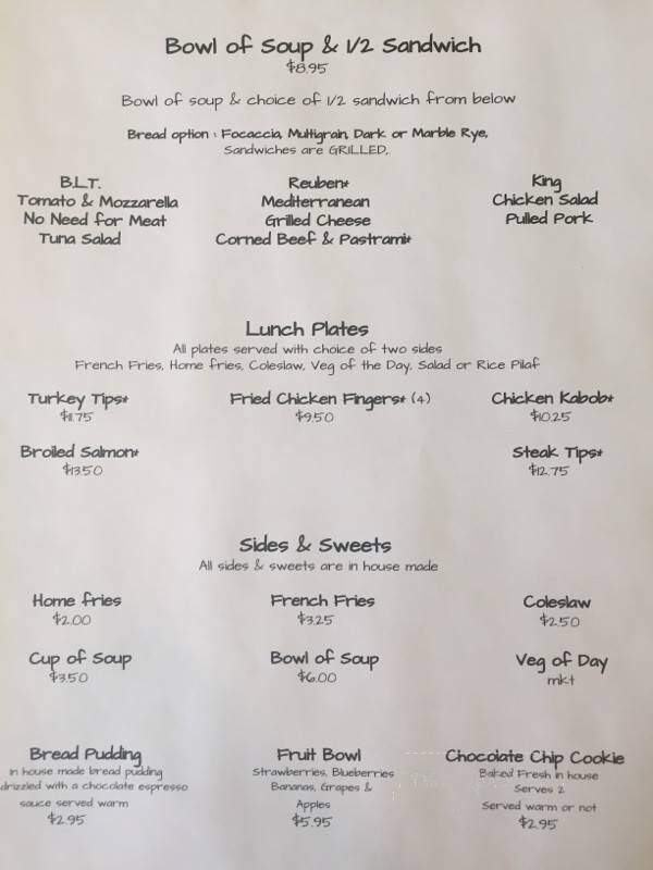 Early Harvest Diner - Wakefield, MA menu_pic