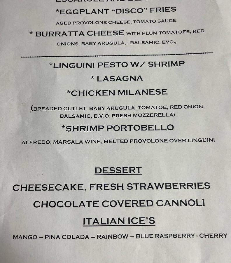 Luna Rossa Restaurant / Pizzeria - Milford, PA menu_pic