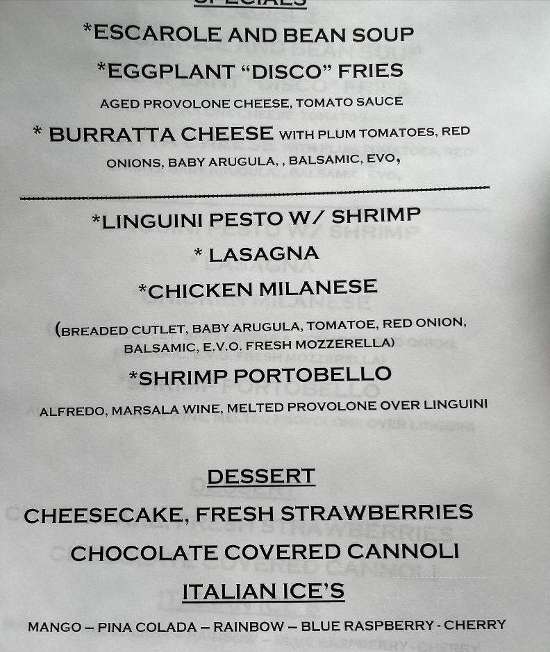Luna Rossa Restaurant / Pizzeria - Milford, PA menu_pic