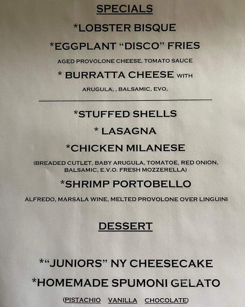Luna Rossa Restaurant / Pizzeria - Milford, PA menu_pic