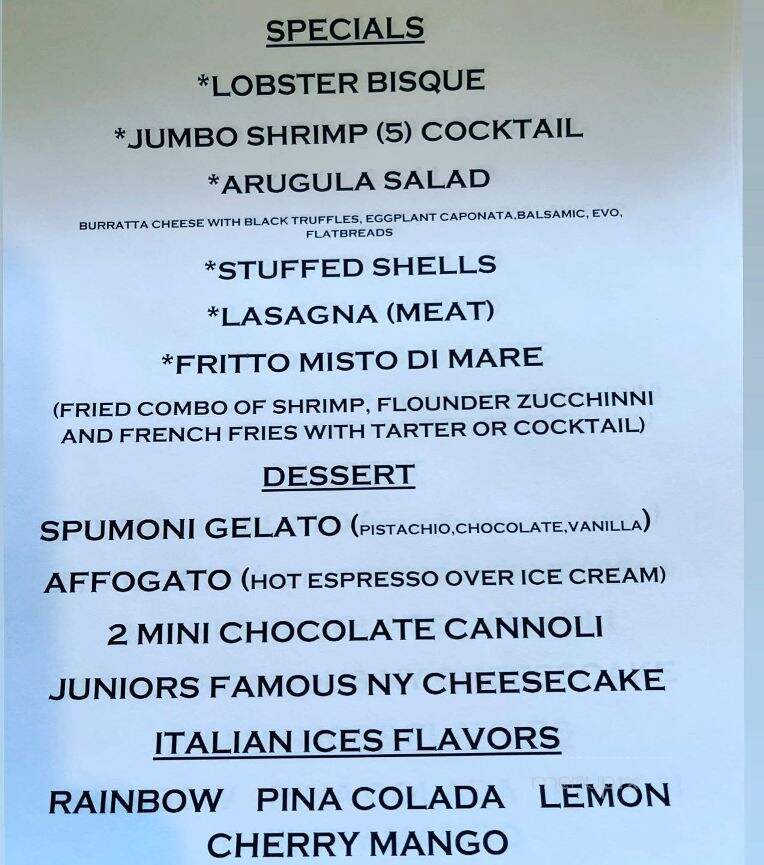 Luna Rossa Restaurant / Pizzeria - Milford, PA menu_pic