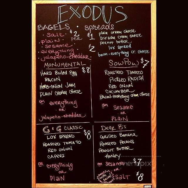 Exodus Bagels - Roslindale, MA menu_pic