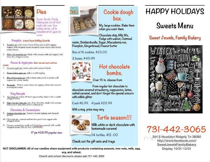 Sweet Jewels, Family Bakery - Ridgely, TN