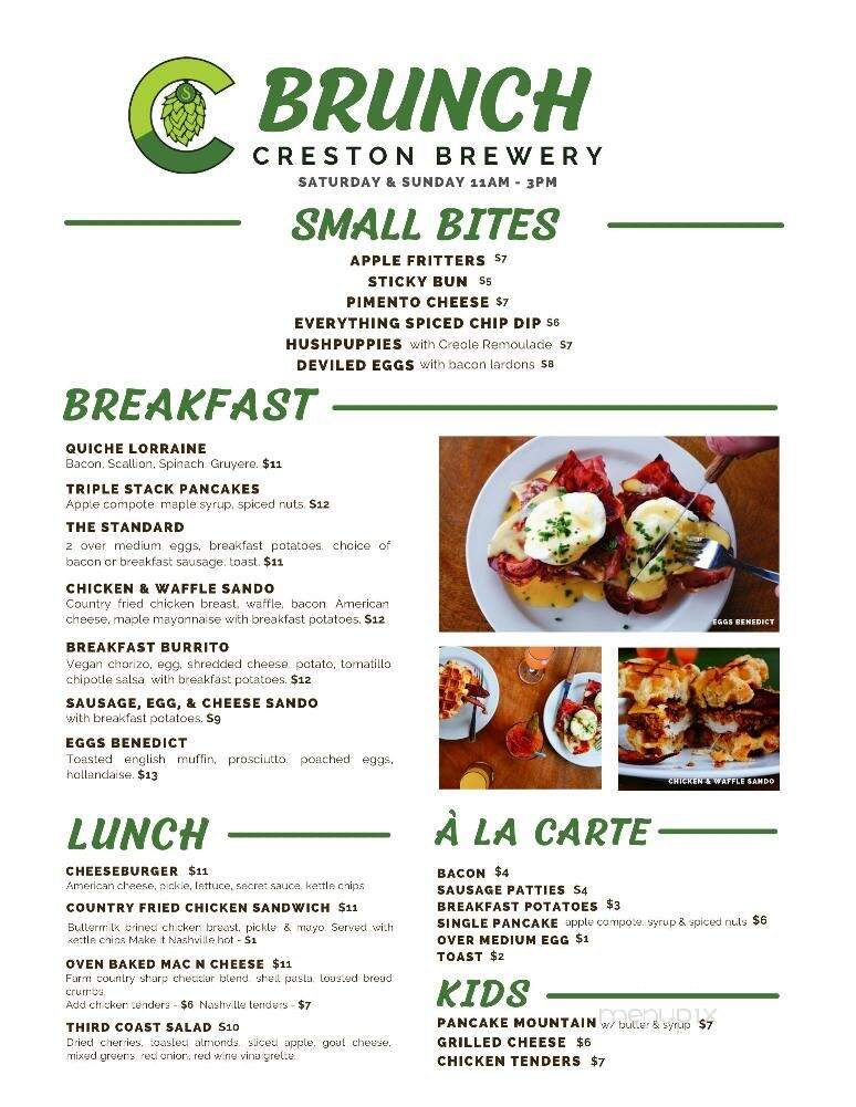 Creston Brewery - Grand Rapids, MI menu_pic