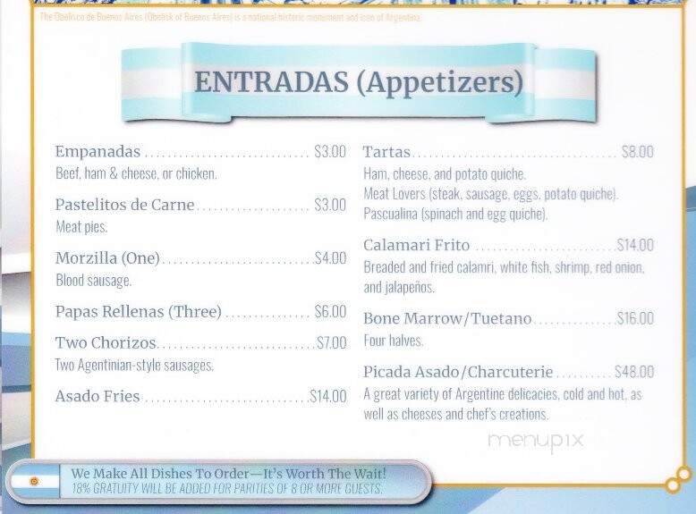 Asado Argentinian Grill - Orem, UT menu_pic