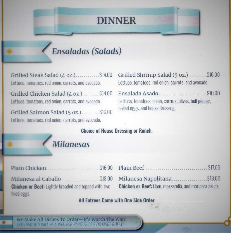 Asado Argentinian Grill - Orem, UT menu_pic