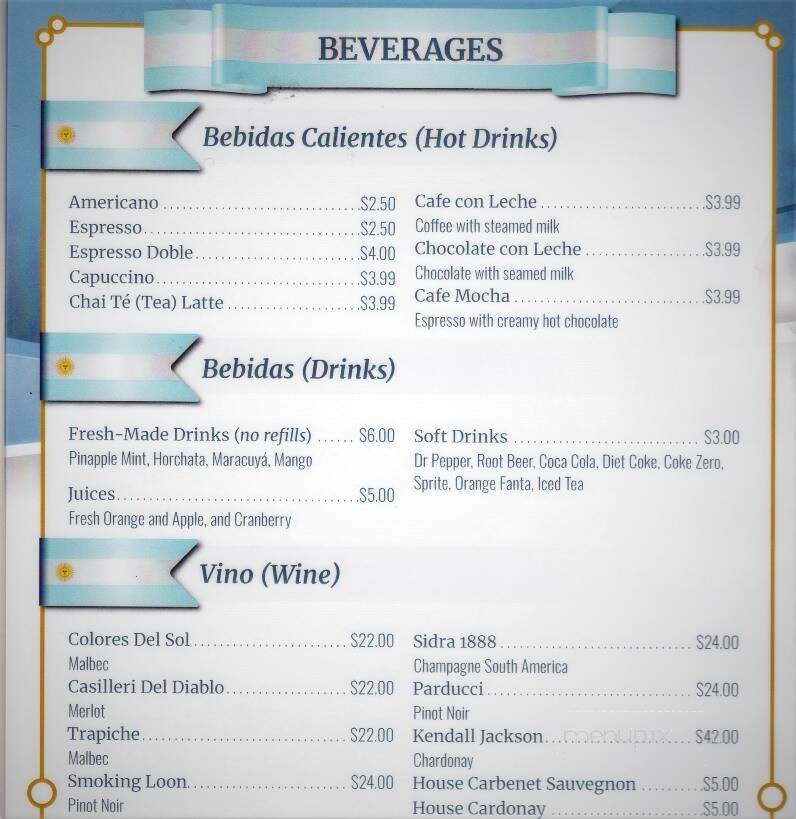 Asado Argentinian Grill - Orem, UT menu_pic