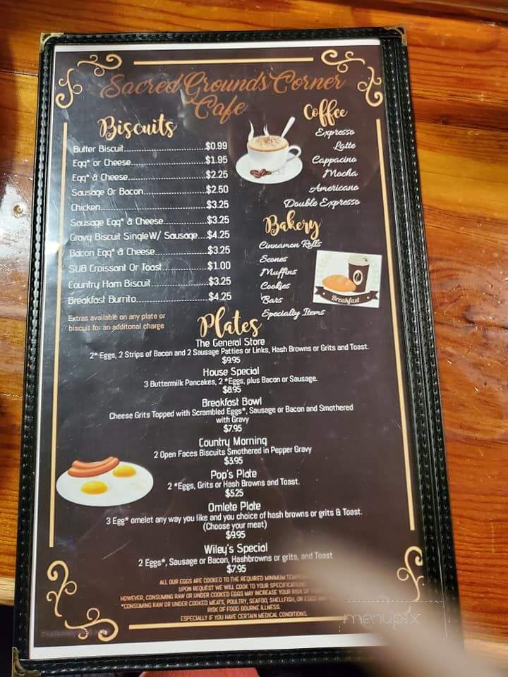 Sacred Grounds Corner Cafe - Social Circle, GA menu_pic