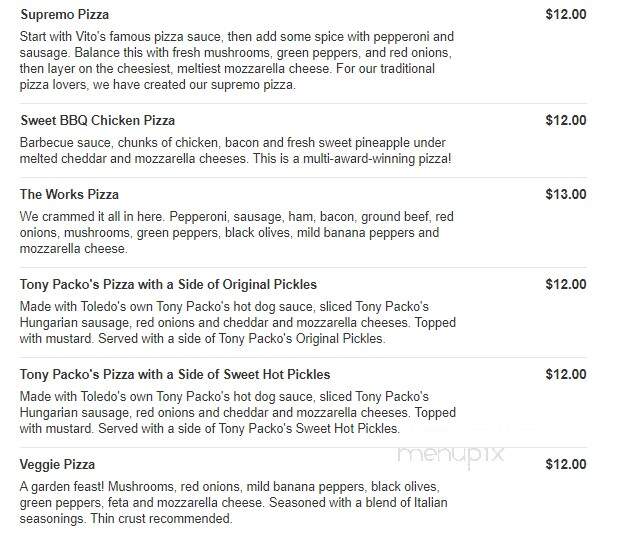 Vito's Pizza and Subs - Whitehouse, OH menu_pic