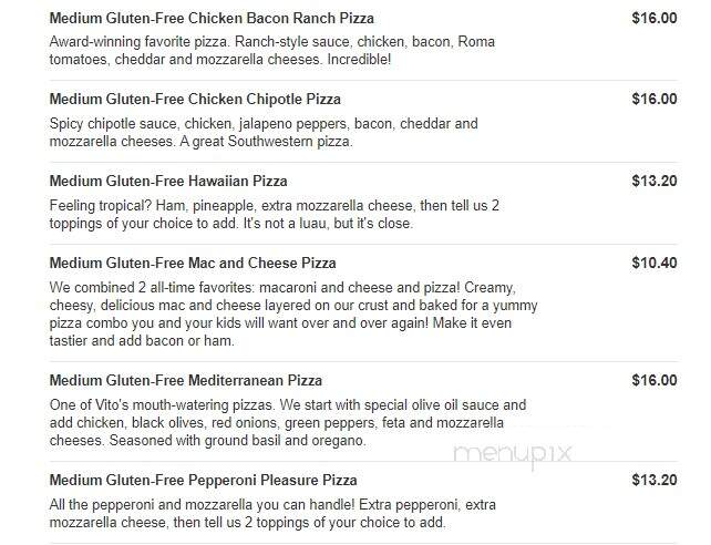 Vito's Pizza and Subs - Whitehouse, OH menu_pic