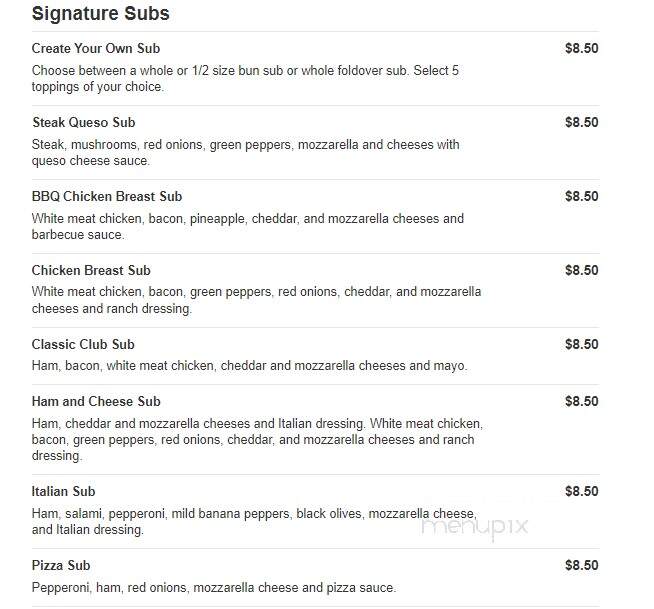 Vito's Pizza and Subs - Whitehouse, OH menu_pic