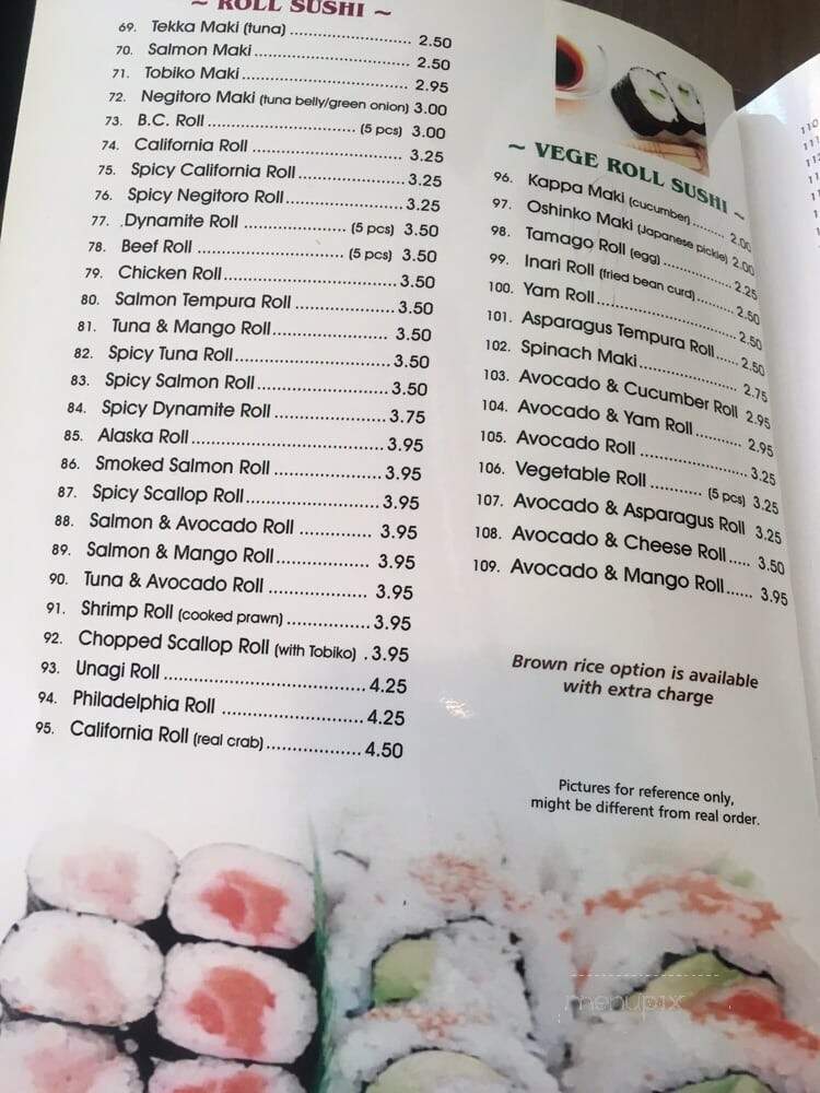 Osaka Sushi - Vancouver, BC menu_pic