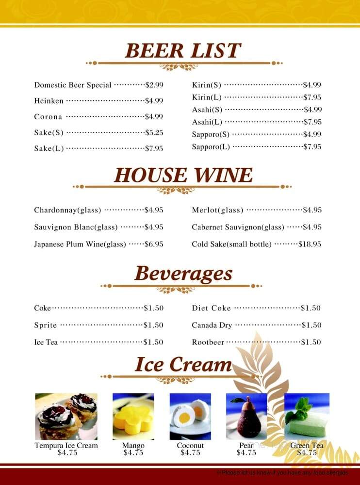Osaka Sushi - Vancouver, BC menu_pic