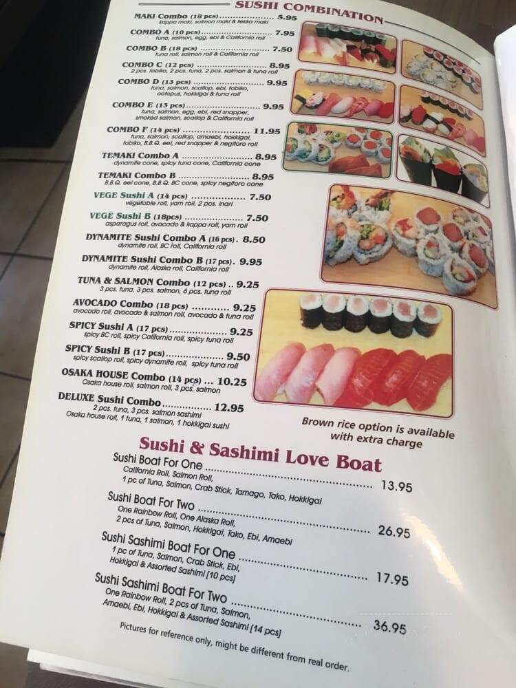 Osaka Sushi - Vancouver, BC menu_pic